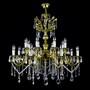 Casa Padrino Luxus Barock Kristall Kronleuchter Gold  78 x H. 65 cm - Prunkvolle Messing Kronleuchter mit b�hmischem Kristallglas - Barock M�bel - Edel & Prunkvoll