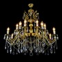 Casa Padrino Luxus Barock Kristall Kronleuchter Gold  78 x H. 65 cm - Prunkvolle Messing Kronleuchter mit b�hmischem Kristallglas - Barock M�bel - Edel & Prunkvoll