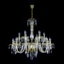 Casa Padrino Luxus Barock Kristall Kronleuchter Gold  78 x H. 72 cm - Prunkvolle Messing Kronleuchter mit b�hmischem Kristallglas - Barock M�bel - Edel & Prunkvoll