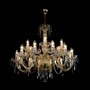 Casa Padrino Luxus Barock Kristall Kronleuchter Gold  78 x H. 72 cm - Prunkvolle Messing Kronleuchter mit b�hmischem Kristallglas - Barock M�bel - Edel & Prunkvoll