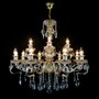 Casa Padrino Luxus Barock Kristall Kronleuchter Gold  78 x H. 73 cm - Prunkvolle Messing Kronleuchter mit b�hmischem Kristallglas - Barock M�bel - Edel & Prunkvoll 