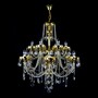 Casa Padrino Luxus Barock Kristall Kronleuchter Gold  78 x H. 88 cm - Prunkvolle Messing Kronleuchter mit b�hmischem Kristallglas - Barock M�bel - Edel & Prunkvoll