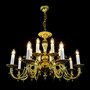 Casa Padrino Luxus Barock Kristall Kronleuchter Gold  80 x H. 54 cm - Prunkvolle Messing Kronleuchter mit b�hmischem Kristallglas - Barock M�bel - Edel & Prunkvoll