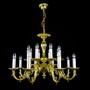 Casa Padrino Luxus Barock Kristall Kronleuchter Gold  80 x H. 54 cm - Prunkvolle Messing Kronleuchter mit b�hmischem Kristallglas - Barock M�bel - Edel & Prunkvoll