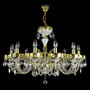 Casa Padrino Luxus Barock Kristall Kronleuchter Gold  80 x H. 60 cm - Prunkvolle Messing Kronleuchter mit b�hmischem Kristallglas - Barock M�bel - Edel & Prunkvoll