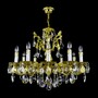 Casa Padrino Luxus Barock Kristall Kronleuchter Gold  80 x H. 60 cm - Prunkvolle Messing Kronleuchter mit b�hmischem Kristallglas - Barock M�bel - Edel & Prunkvoll