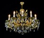 Casa Padrino Luxus Barock Kristall Kronleuchter Gold  80 x H. 60 cm - Prunkvolle Messing Kronleuchter mit b�hmischem Kristallglas - Barock M�bel - Edel & Prunkvoll
