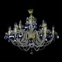Casa Padrino Luxus Barock Kristall Kronleuchter Gold  80 x H. 60 cm - Prunkvolle Messing Kronleuchter mit b�hmischem Kristallglas - Barock M�bel - Edel & Prunkvoll