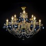 Casa Padrino Luxus Barock Kristall Kronleuchter Gold  80 x H. 60 cm - Prunkvolle Messing Kronleuchter mit b�hmischem Kristallglas - Barock M�bel - Edel & Prunkvoll