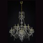 Casa Padrino Luxus Barock Kristall Kronleuchter Gold  80 x H. 60 cm - Prunkvolle Messing Kronleuchter mit b�hmischem Kristallglas - Barock M�bel - Edel & Prunkvoll 