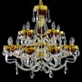 Casa Padrino Luxus Barock Kristall Kronleuchter Gold  80 x H. 64 cm - Prunkvolle Messing Kronleuchter mit b�hmischem Kristallglas - Barock M�bel - Edel & Prunkvoll