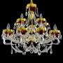 Casa Padrino Luxus Barock Kristall Kronleuchter Gold  80 x H. 64 cm - Prunkvolle Messing Kronleuchter mit b�hmischem Kristallglas - Barock M�bel - Edel & Prunkvoll