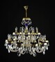 Casa Padrino Luxus Barock Kristall Kronleuchter Gold  80 x H. 64 cm - Prunkvolle Messing Kronleuchter mit b�hmischem Kristallglas - Barock M�bel - Edel & Prunkvoll