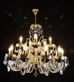 Casa Padrino Luxus Barock Kristall Kronleuchter Gold  80 x H. 64 cm - Prunkvolle Messing Kronleuchter mit b�hmischem Kristallglas - Barock M�bel - Edel & Prunkvoll