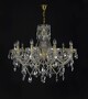 Casa Padrino Luxus Barock Kristall Kronleuchter Gold  80 x H. 65 cm - Prunkvolle Messing Kronleuchter mit b�hmischem Kristallglas - Barock M�bel - Edel & Prunkvoll 