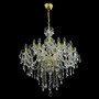 Casa Padrino Luxus Barock Kristall Kronleuchter Gold  81 x H. 100 cm - Prunkvolle Messing Kronleuchter mit b�hmischem Kristallglas - Barock M�bel - Edel & Prunkvoll 