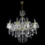 Casa Padrino Luxus Barock Kristall Kronleuchter Gold  81 x H. 83 cm - Prunkvolle Messing Kronleuchter mit b�hmischem Kristallglas - Barock M�bel - Edel & Prunkvoll