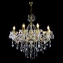 Casa Padrino Luxus Barock Kristall Kronleuchter Gold  81 x H. 83 cm - Prunkvolle Messing Kronleuchter mit b�hmischem Kristallglas - Barock M�bel - Edel & Prunkvoll