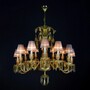 Casa Padrino Luxus Barock Kristall Kronleuchter Gold  81 x H. 90 cm - Prunkvolle Messing Kronleuchter mit b�hmischem Kristallglas - Barock M�bel - Edel & Prunkvoll