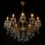 Casa Padrino Luxus Barock Kristall Kronleuchter Gold  83 x H. 60 cm - Prunkvolle Messing Kronleuchter mit b�hmischem Kristallglas - Barock M�bel - Edel & Prunkvoll