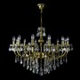 Casa Padrino Luxus Barock Kristall Kronleuchter Gold  83 x H. 60 cm - Prunkvolle Messing Kronleuchter mit b�hmischem Kristallglas - Barock M�bel - Edel & Prunkvoll