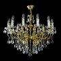 Casa Padrino Luxus Barock Kristall Kronleuchter Gold  83 x H. 60 cm - Prunkvolle Messing Kronleuchter mit b�hmischem Kristallglas - Barock M�bel - Edel & Prunkvoll