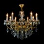 Casa Padrino Luxus Barock Kristall Kronleuchter Gold  83 x H. 60 cm - Prunkvolle Messing Kronleuchter mit b�hmischem Kristallglas - Barock M�bel - Edel & Prunkvoll