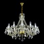 Casa Padrino Luxus Barock Kristall Kronleuchter Gold  85 x H. 60 cm - Prunkvolle Messing Kronleuchter mit b�hmischem Kristallglas - Barock M�bel - Edel & Prunkvoll