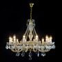 Casa Padrino Luxus Barock Kristall Kronleuchter Gold  85 x H. 60 cm - Prunkvolle Messing Kronleuchter mit b�hmischem Kristallglas - Barock M�bel - Edel & Prunkvoll