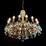 Casa Padrino Luxus Barock Kristall Kronleuchter Gold  85 x H. 72 cm - Prunkvolle Messing Kronleuchter mit b�hmischem Kristallglas - Barock M�bel - Edel & Prunkvoll