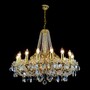 Casa Padrino Luxus Barock Kristall Kronleuchter Gold  87 x H. 72 cm - Prunkvolle Messing Kronleuchter mit b�hmischem Kristallglas - Barock M�bel - Edel & Prunkvoll