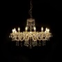 Casa Padrino Luxus Barock Kristall Kronleuchter Gold  88 x H. 65 cm - Prunkvolle Messing Kronleuchter mit b�hmischem Kristallglas - Barock M�bel - Edel & Prunkvoll