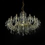 Casa Padrino Luxus Barock Kristall Kronleuchter Gold  88 x H. 65 cm - Prunkvolle Messing Kronleuchter mit b�hmischem Kristallglas - Barock M�bel - Edel & Prunkvoll