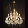 Casa Padrino Luxus Barock Kristall Kronleuchter Gold  90 x H. 100 cm - Prunkvolle Messing Kronleuchter mit b�hmischem Kristallglas - Barock M�bel - Edel & Prunkvoll