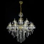 Casa Padrino Luxus Barock Kristall Kronleuchter Gold  90 x H. 105 cm - Prunkvolle Messing Kronleuchter mit b�hmischem Kristallglas - Barock M�bel - Edel & Prunkvoll