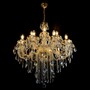 Casa Padrino Luxus Barock Kristall Kronleuchter Gold  90 x H. 105 cm - Prunkvolle Messing Kronleuchter mit b�hmischem Kristallglas - Barock M�bel - Edel & Prunkvoll