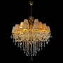 Casa Padrino Luxus Barock Kristall Kronleuchter Gold  90 x H. 105 cm - Prunkvolle Messing Kronleuchter mit b�hmischem Kristallglas - Barock M�bel - Edel & Prunkvoll
