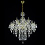 Casa Padrino Luxus Barock Kristall Kronleuchter Gold  90 x H. 105 cm - Prunkvolle Messing Kronleuchter mit b�hmischem Kristallglas - Barock M�bel - Edel & Prunkvoll