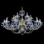 Casa Padrino Luxus Barock Kristall Kronleuchter Gold  90 x H. 63 cm - Prunkvolle Messing Kronleuchter mit b�hmischem Kristallglas - Barock M�bel - Edel & Prunkvoll