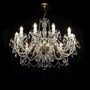 Casa Padrino Luxus Barock Kristall Kronleuchter Gold  90 x H. 72 cm - Prunkvolle Messing Kronleuchter mit b�hmischem Kristallglas - Barock M�bel - Edel & Prunkvoll