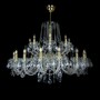 Casa Padrino Luxus Barock Kristall Kronleuchter Gold  90 x H. 77 cm - Prunkvolle Messing Kronleuchter mit b�hmischem Kristallglas - Barock M�bel - Edel & Prunkvoll