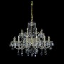 Casa Padrino Luxus Barock Kristall Kronleuchter Gold  90 x H. 77 cm - Prunkvolle Messing Kronleuchter mit b�hmischem Kristallglas - Barock M�bel - Edel & Prunkvoll