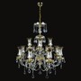 Casa Padrino Luxus Barock Kristall Kronleuchter Gold  92 x H. 100 cm - Prunkvolle Messing Kronleuchter mit b�hmischem Kristallglas - Barock M�bel - Edel & Prunkvoll 
