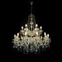 Casa Padrino Luxus Barock Kristall Kronleuchter Gold  92 x H. 95 cm - Prunkvolle Messing Kronleuchter mit b�hmischem Kristallglas - Barock M�bel - Edel & Prunkvoll