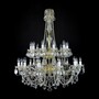 Casa Padrino Luxus Barock Kristall Kronleuchter Gold  95 x H. 120 cm - Prunkvolle Messing Kronleuchter mit b�hmischem Kristallglas - Barock M�bel - Edel & Prunkvoll