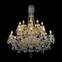 Casa Padrino Luxus Barock Kristall Kronleuchter Gold  95 x H. 120 cm - Prunkvolle Messing Kronleuchter mit b�hmischem Kristallglas - Barock M�bel - Edel & Prunkvoll