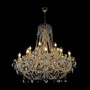 Casa Padrino Luxus Barock Kristall Kronleuchter Gold  95 x H. 58 cm - Prunkvolle Messing Kronleuchter mit b�hmischem Kristallglas - Barock M�bel - Edel & Prunkvoll 