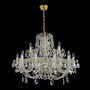 Casa Padrino Luxus Barock Kristall Kronleuchter Gold  95 x H. 58 cm - Prunkvolle Messing Kronleuchter mit b�hmischem Kristallglas - Barock M�bel - Edel & Prunkvoll
