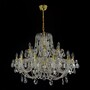 Casa Padrino Luxus Barock Kristall Kronleuchter Gold  95 x H. 58 cm - Prunkvolle Messing Kronleuchter mit b�hmischem Kristallglas - Barock M�bel - Edel & Prunkvoll