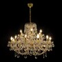 Casa Padrino Luxus Barock Kristall Kronleuchter Gold  95 x H. 58 cm - Prunkvolle Messing Kronleuchter mit b�hmischem Kristallglas - Barock M�bel - Edel & Prunkvoll